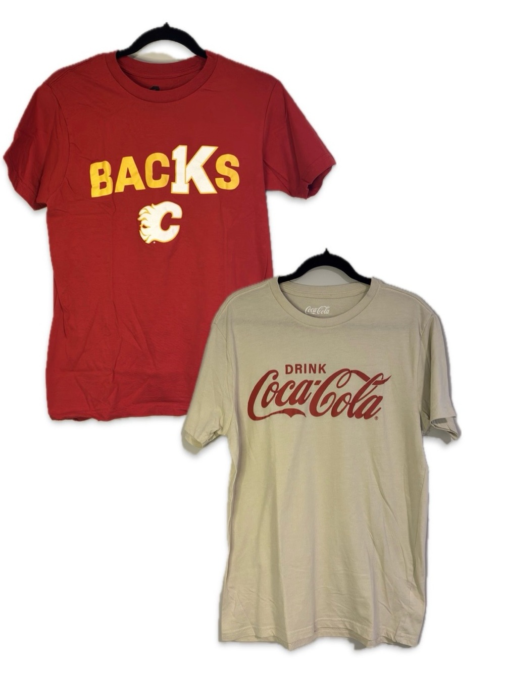 BUNDLED MEN’S T-SHIRTS - 2-PACK
from Coca Cola and NBA
 (SIZE M)